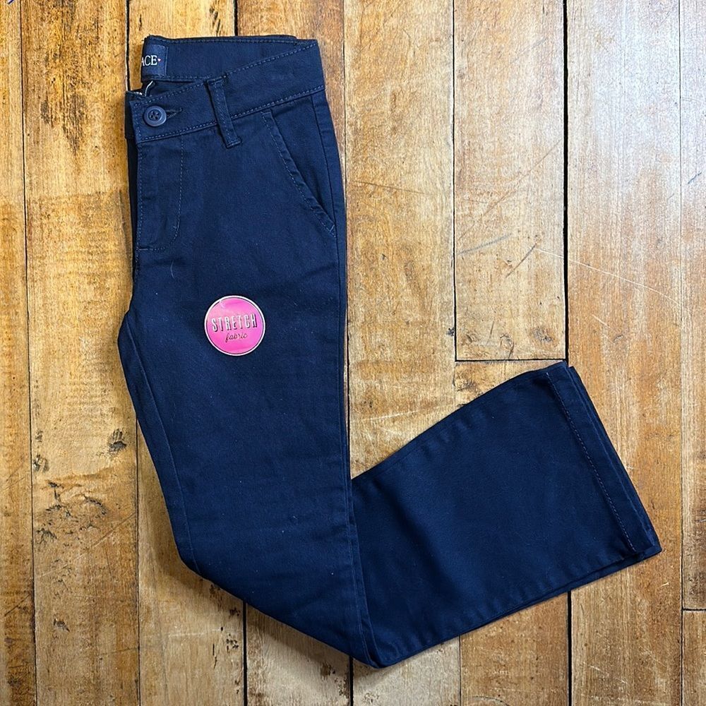 Place uniform flair leg chinos Navy blue uniform pants new size 6 slim girls
